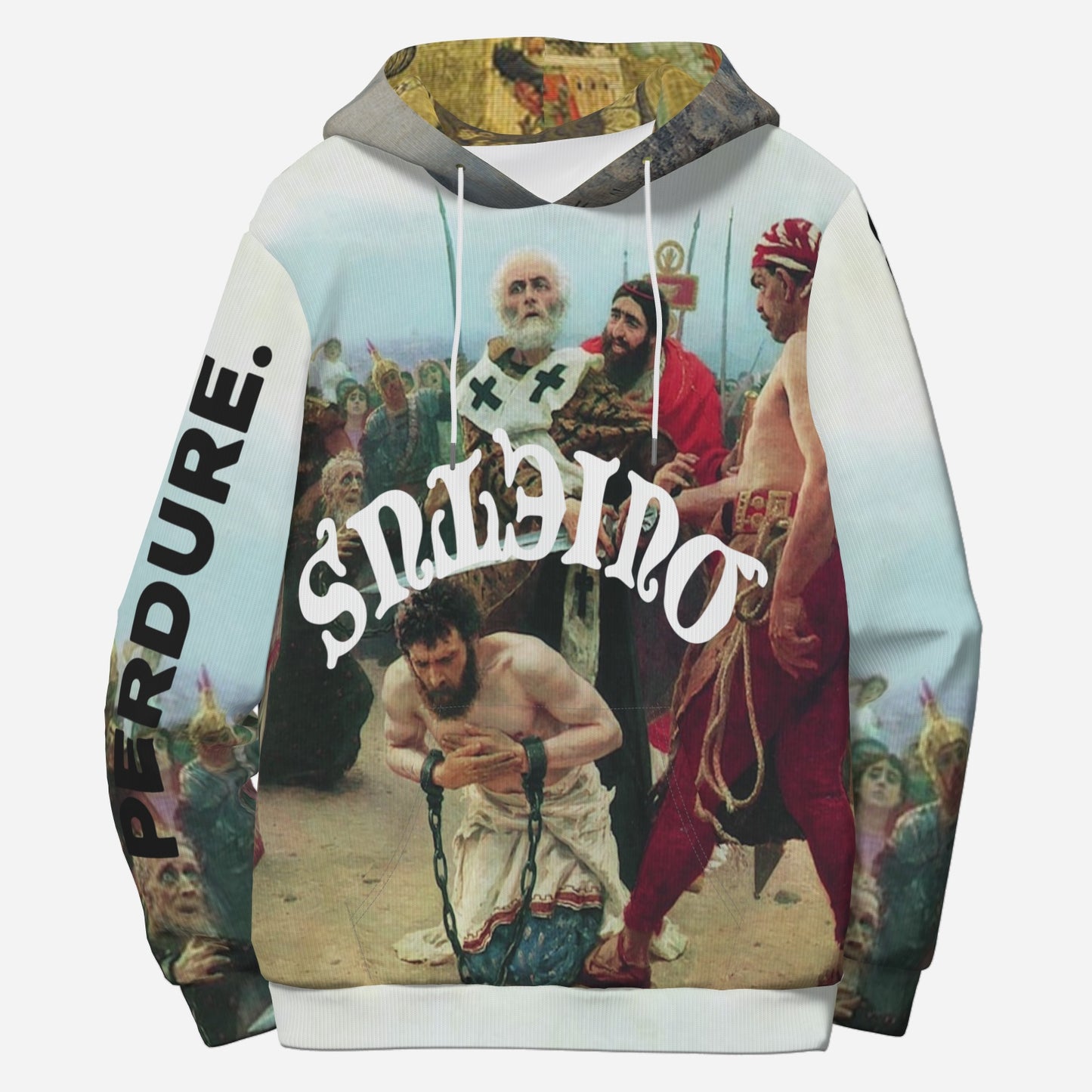 L'ESPRIT PERDURE/QUIETUS, Textured Cotton Hooded Sweatshirt, Ikon Inseam