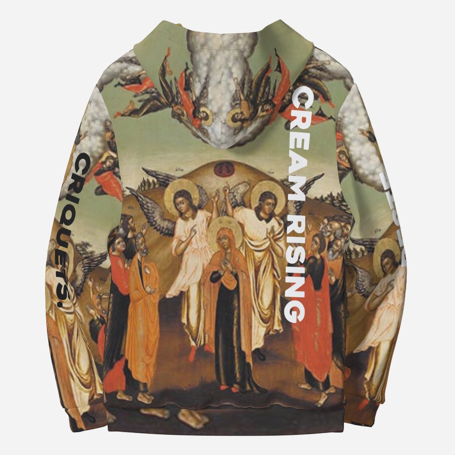 FRACTALS THEOLOGIQUE, Textured Cotton Hooded Sweatshirt, Ikon Inseam