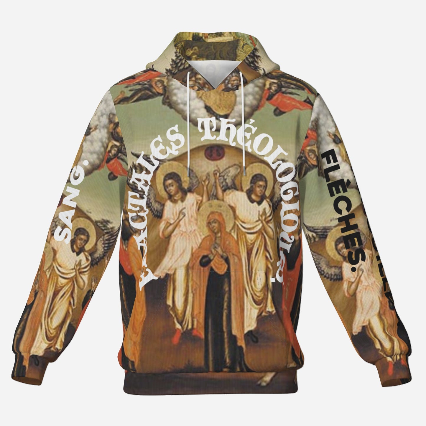FRACTALS THEOLOGIQUE, Textured Cotton Hooded Sweatshirt, Ikon Inseam