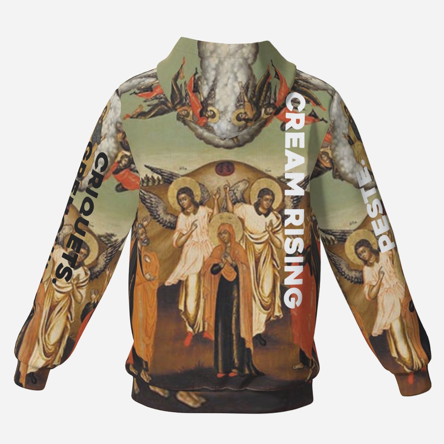 FRACTALS THEOLOGIQUE, Textured Cotton Hooded Sweatshirt, Ikon Inseam
