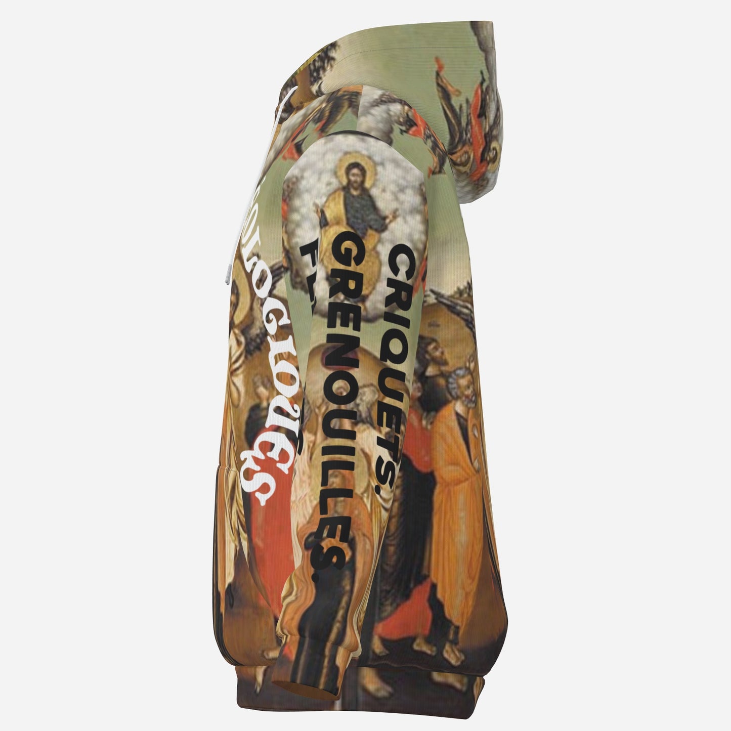 FRACTALS THEOLOGIQUE, Textured Cotton Hooded Sweatshirt, Ikon Inseam