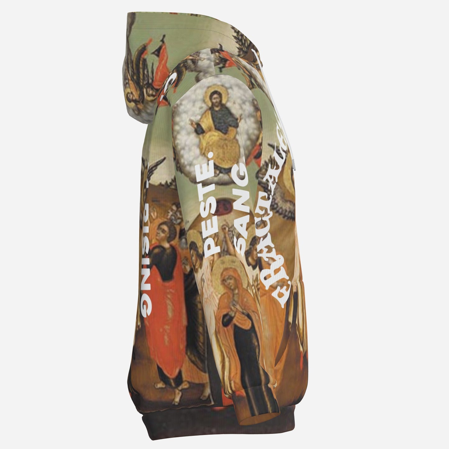 FRACTALS THEOLOGIQUE, Textured Cotton Hooded Sweatshirt, Ikon Inseam