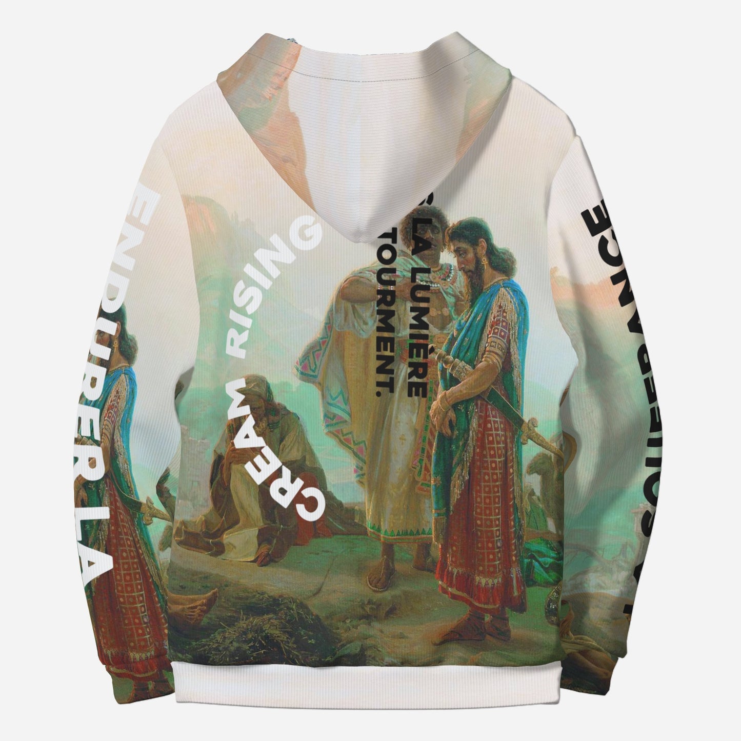 SUFFER!, Textured Cotton Hooded Sweatshirt, Paisley Inseam.