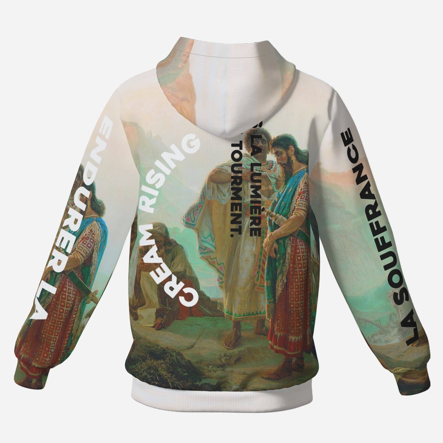 SUFFER!, Textured Cotton Hooded Sweatshirt, Paisley Inseam.