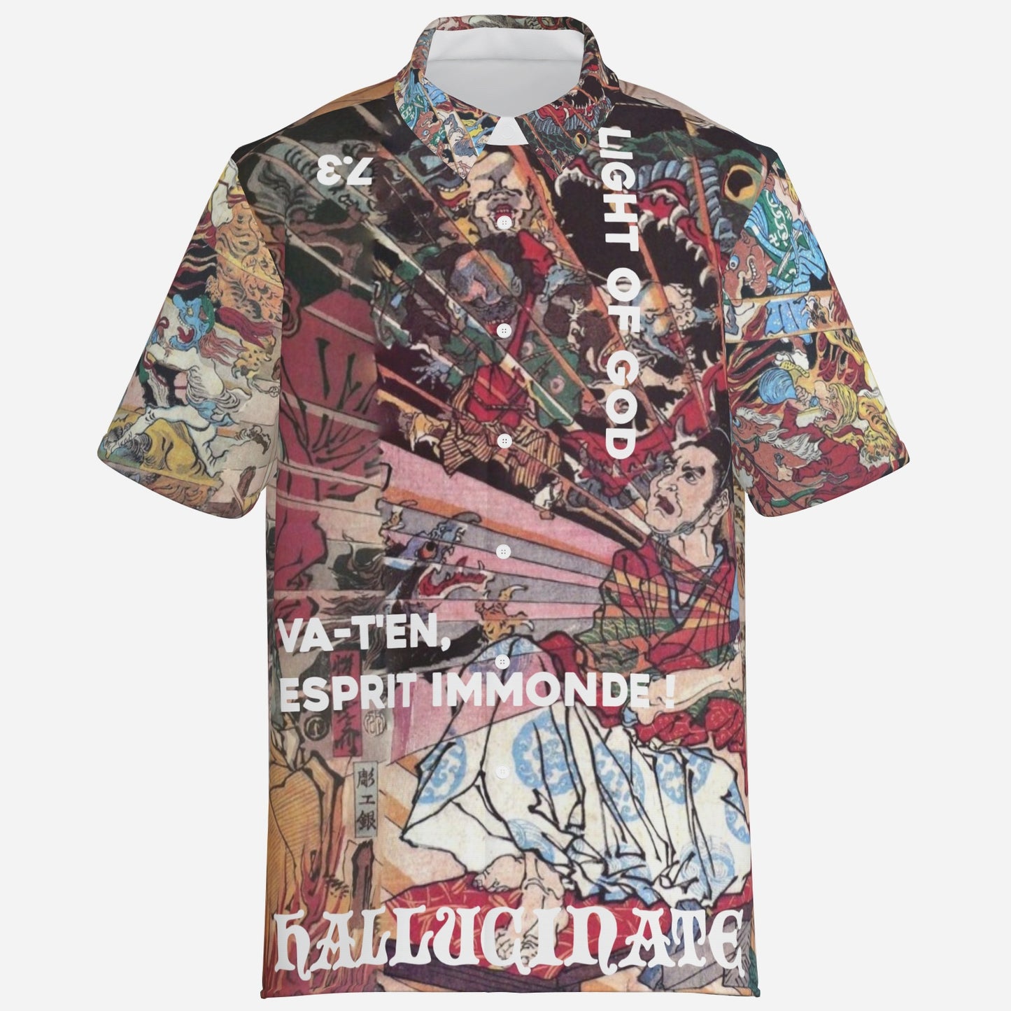 LIGHT OF GOD, Oxford Button-Down, Short Sleeve