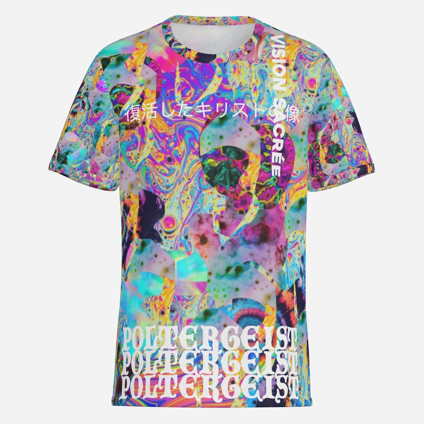 POLTERGEIST, FUTURISTIC TIE DYE, Textured Cotton Tee