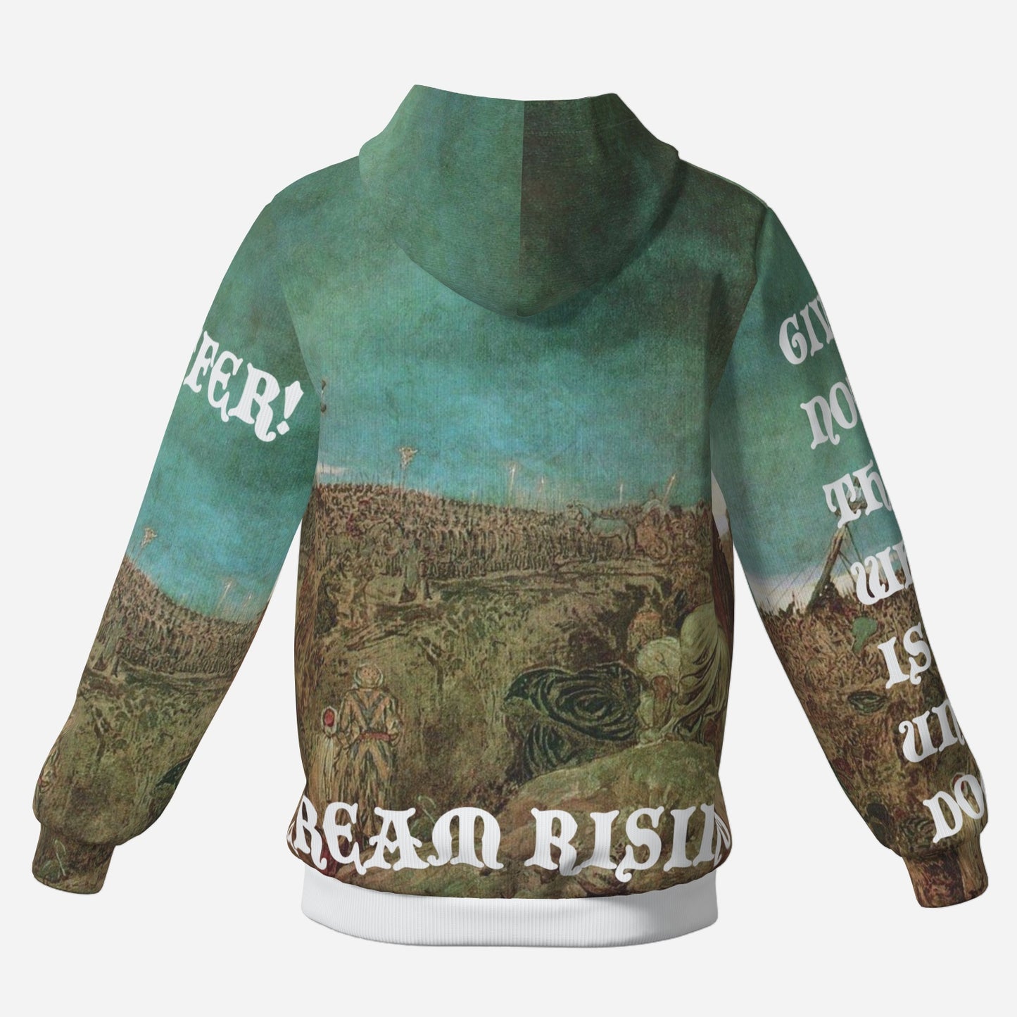 PEARLS BEFORE SWINE, Textured Cotton Hooded Sweatshirt, Paisley Inseam.