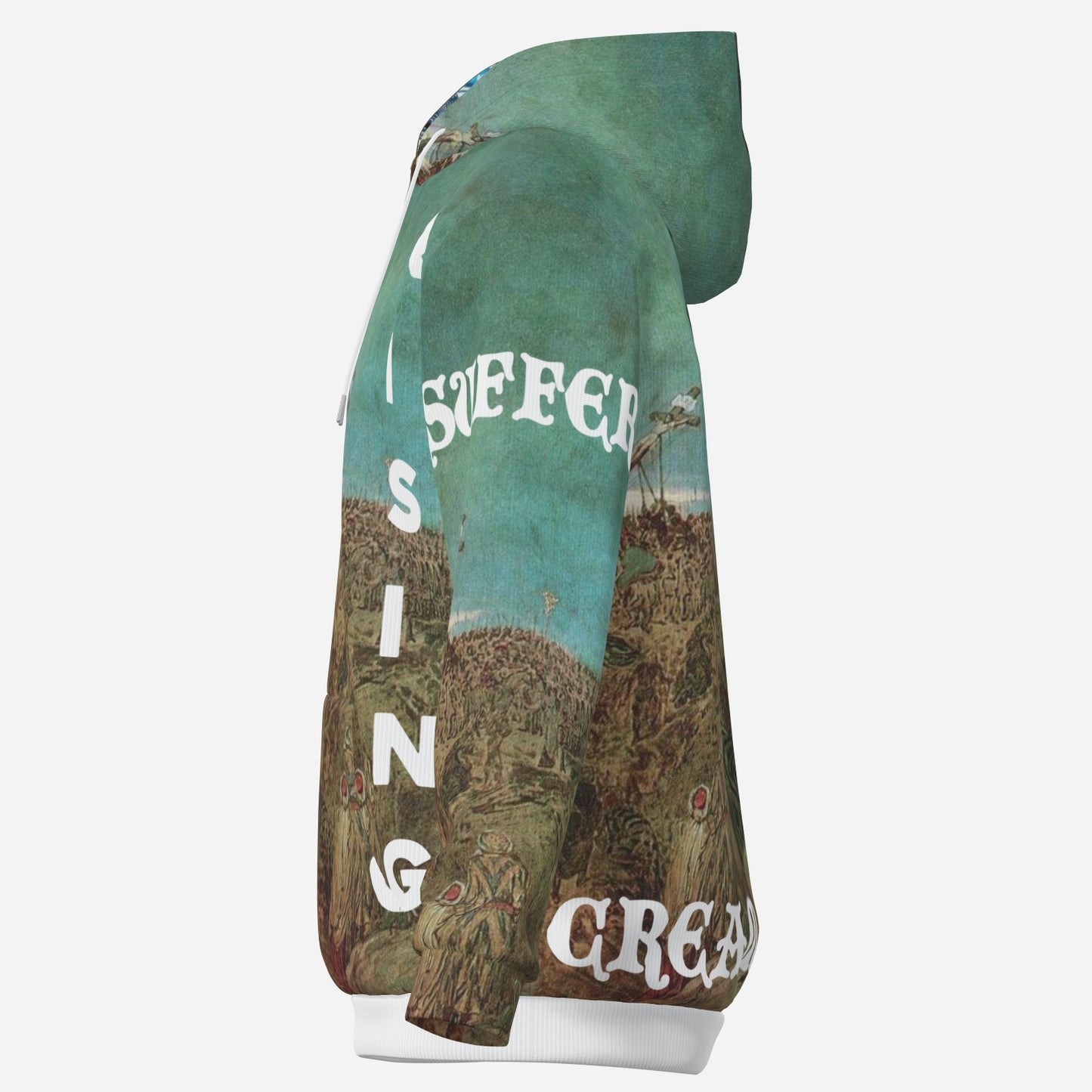 PEARLS BEFORE SWINE, Textured Cotton Hooded Sweatshirt, Paisley Inseam.