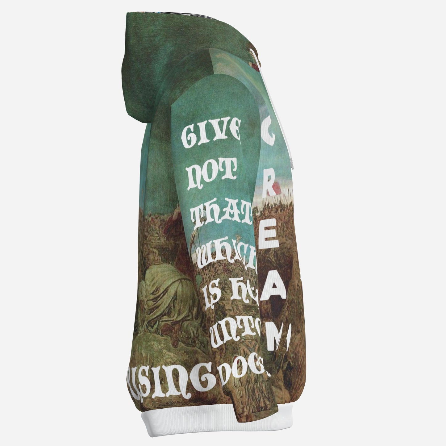 PEARLS BEFORE SWINE, Textured Cotton Hooded Sweatshirt, Paisley Inseam.