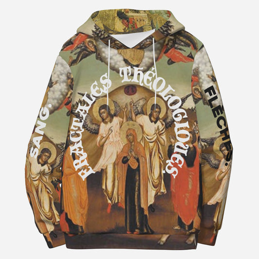 FRACTALS THEOLOGIQUE, Textured Cotton Hooded Sweatshirt, Ikon Inseam