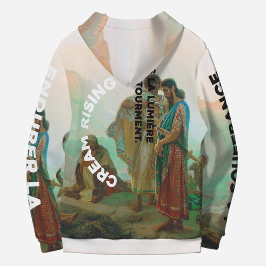 SUFFER!, Textured Cotton Hooded Sweatshirt, Paisley Inseam.
