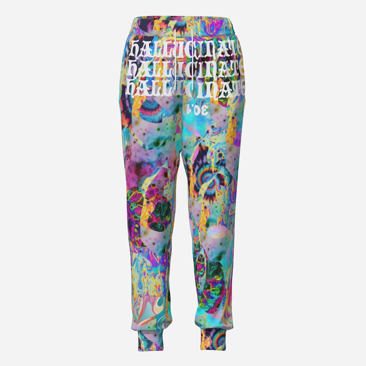 HALLUCINATE, Futuristic Tie-Dye, Men's Premium Joggers